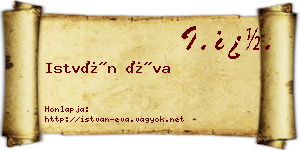 István Éva névjegykártya