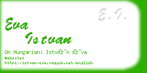 eva istvan business card